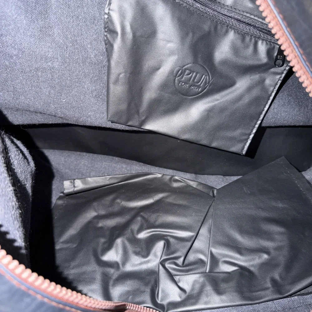 VTG Opium for Men YSL Yves Saint Laurent Navy Blue Faux Duffle Promotional Bag